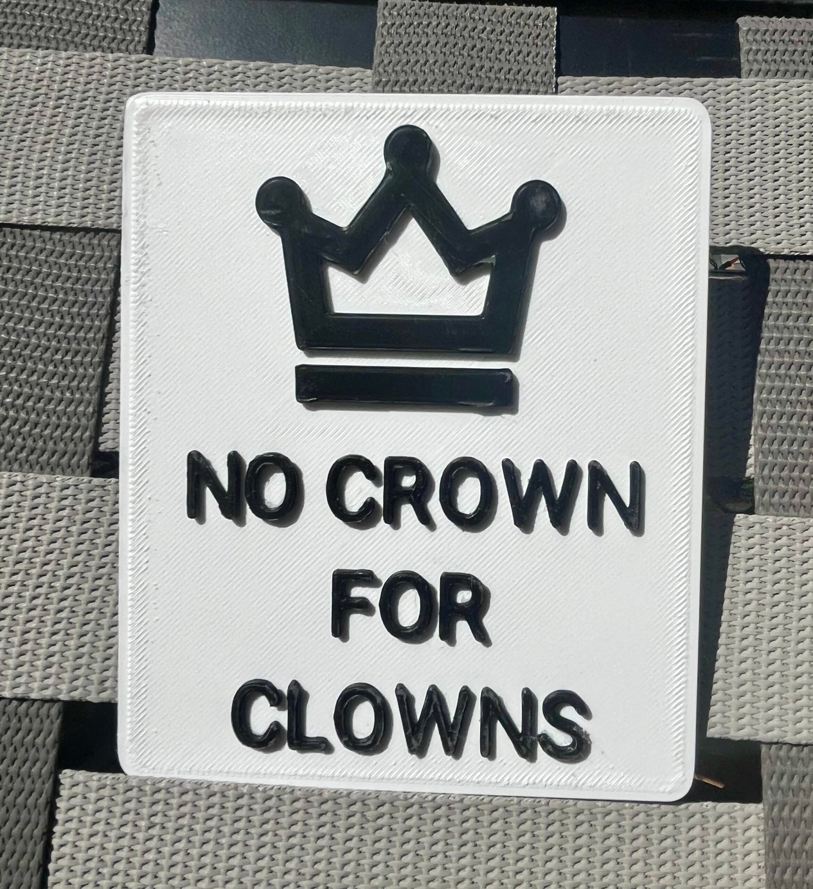 No Crown for Clowns Protest Sign (Magnet or Mini Sign) - Image 4