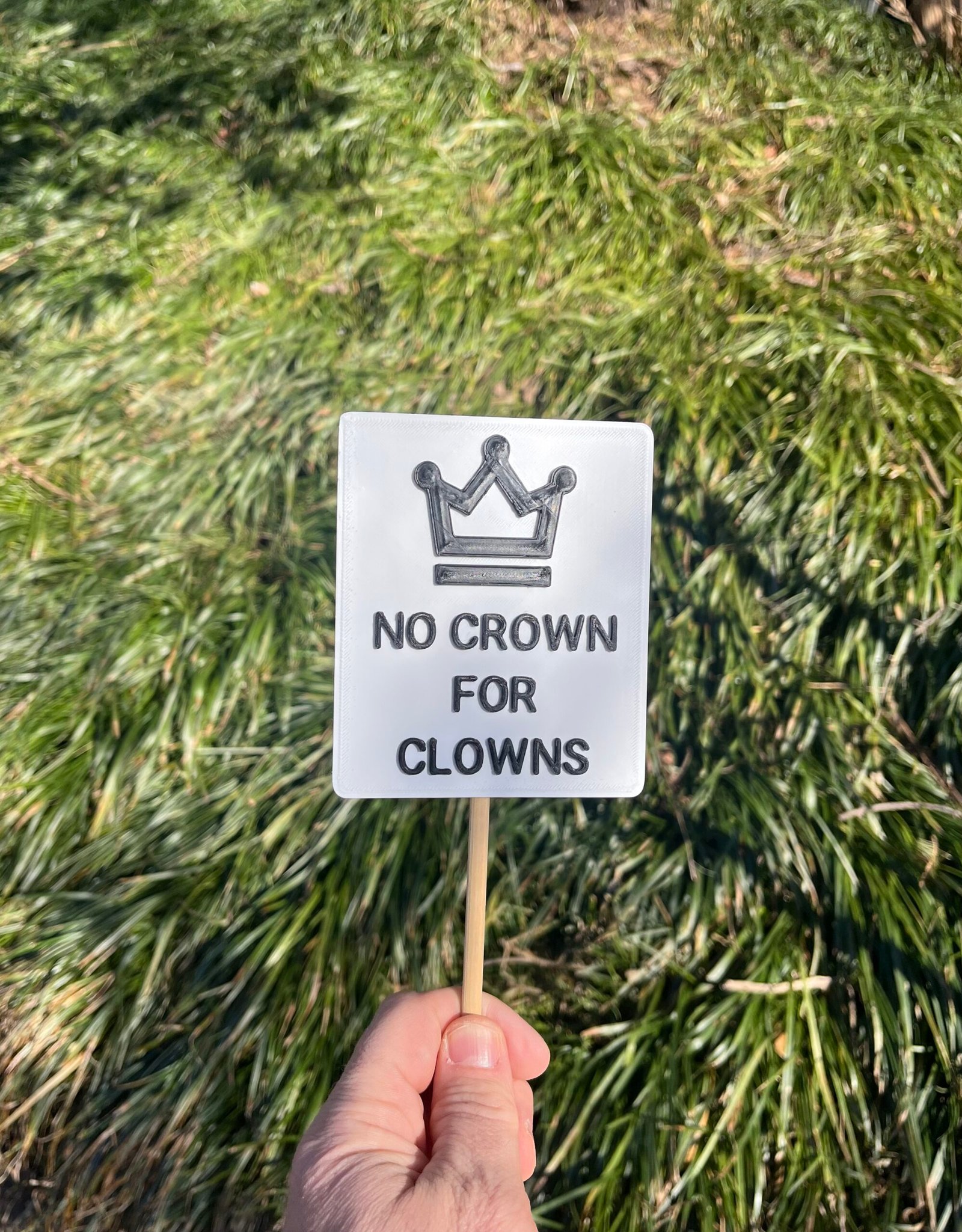 No Crown for Clowns Protest Sign (Magnet or Mini Sign) - Image 8